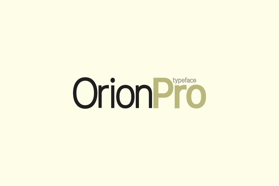 Schriftart Orion